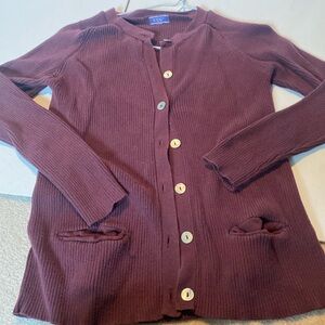 Vintage Kipp Plum Ribbed Sweater